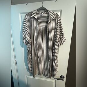 Old Navy Linen-Blend Shirt Dress 2X